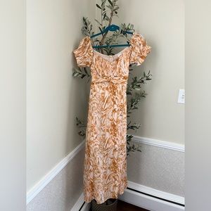 Off the shoulder midi